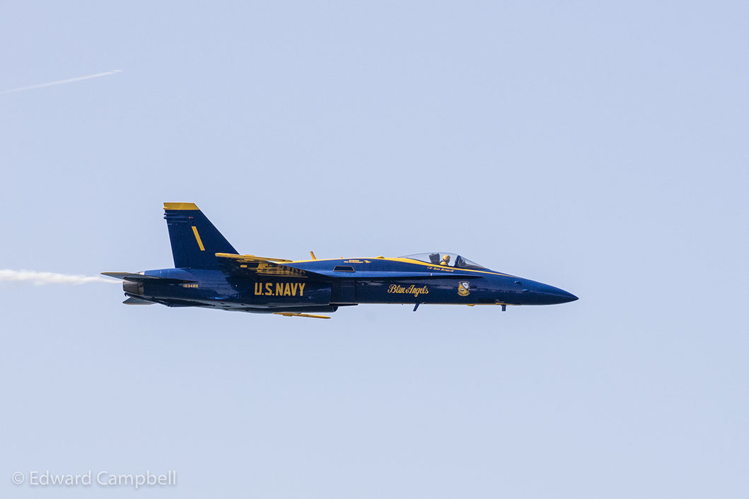 Blue Angels Commanding Officer Commander Ryan Bernacchi at the U.S. Navy Blue Angels performance at the 2016 Cleveland National Air Show