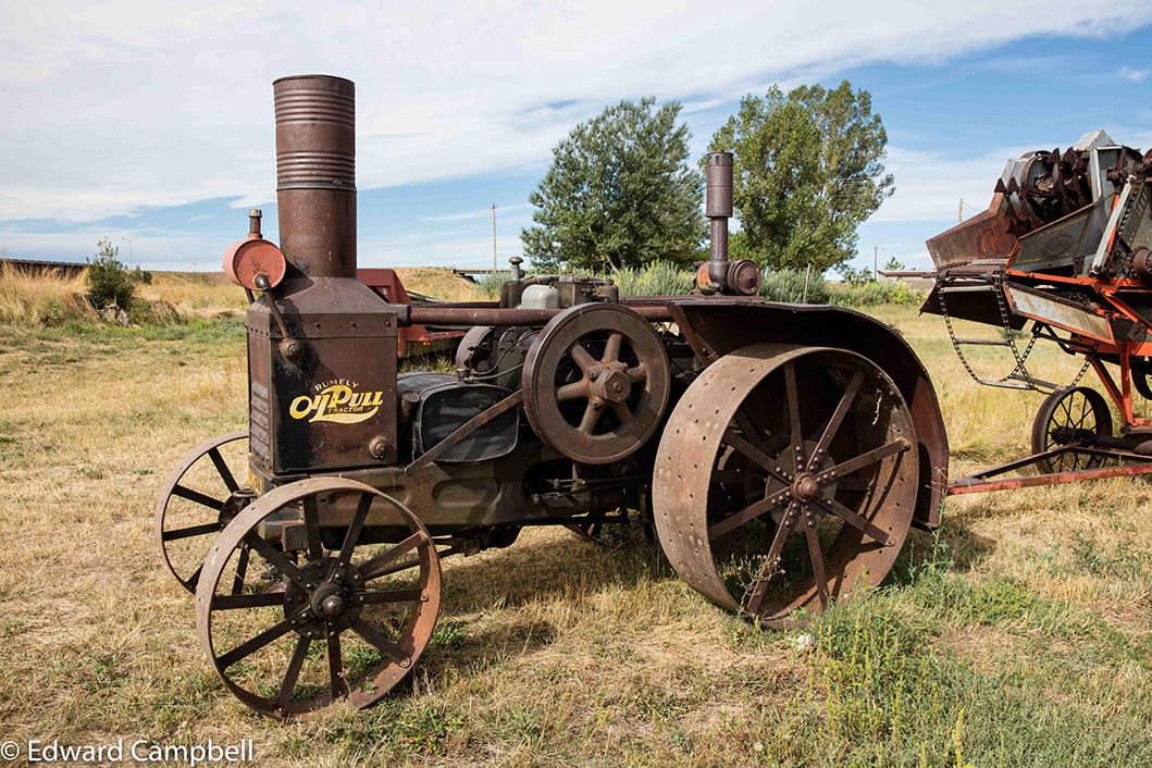 Rumley OilPull tractor in Strasburg, Colorado